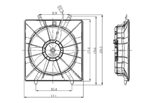 Replace ho3115113 - 99-04 honda odyssey radiator fan assembly suv oe style part