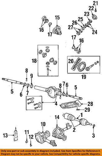 Mopar oem 5015874aa front axle & carrier-shim