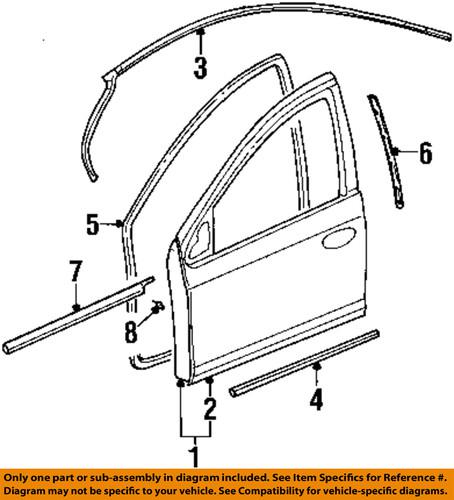 Dodge oem 5008710ag front door-belt weather strip