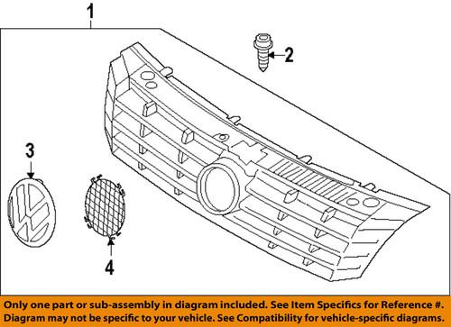 Volkswagen oem 561853651oqe grille