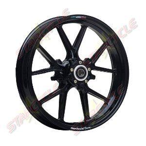 06-11 kawasaki zx10r marchesini forged aluminum gloss black front wheel