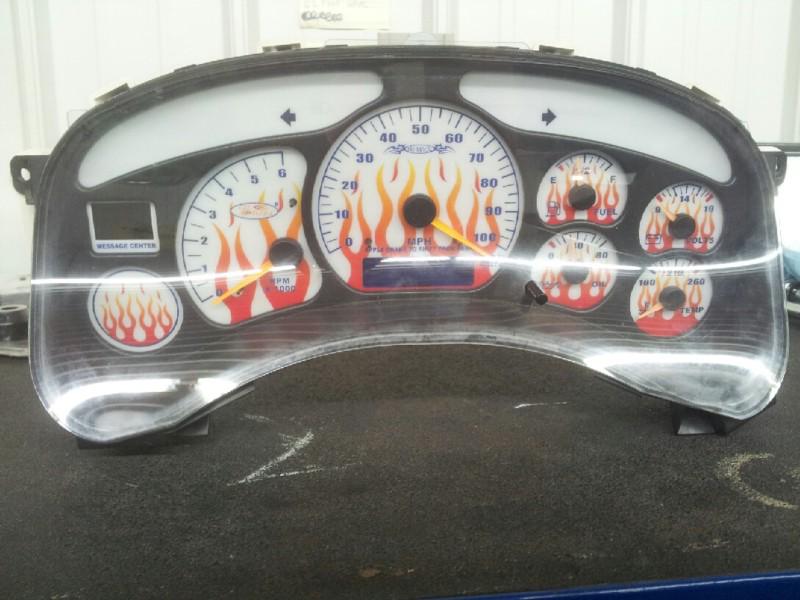 2001 chevy silverado instrument cluster with flames