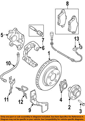 Audi oem 8e0615301t disc brake rotor/front brake rotor/disc