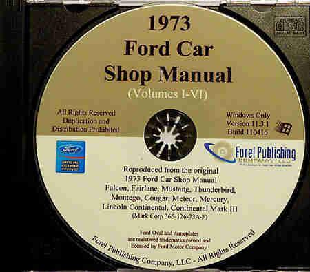  1973 mercury repair shop manual cd cougar montego mx  gt meteor brougham  xr-7