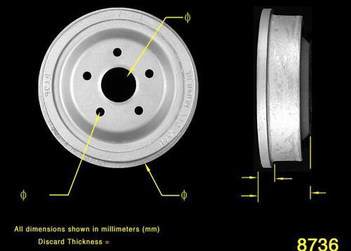 Bendix brakes brake drum cast iron rear ford mercury passenger car 5-lug ea