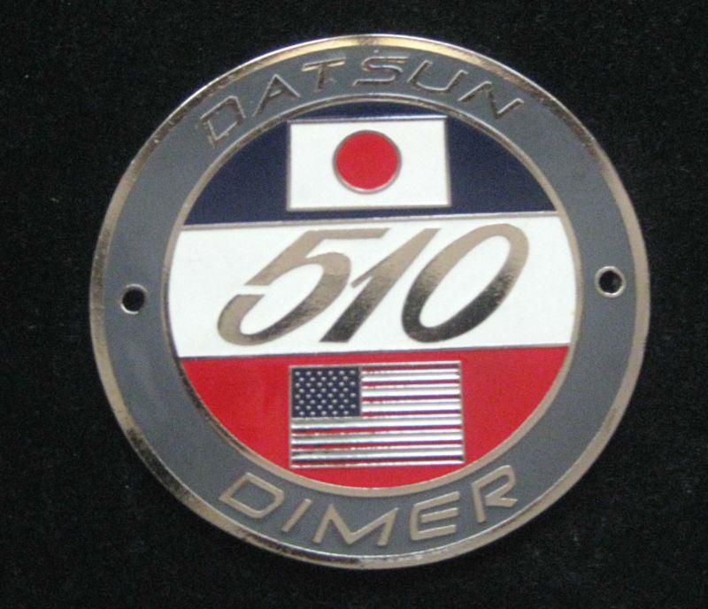 Datsun 510 dimer car grill badge emblem logos metal enamled car badge  grill bad