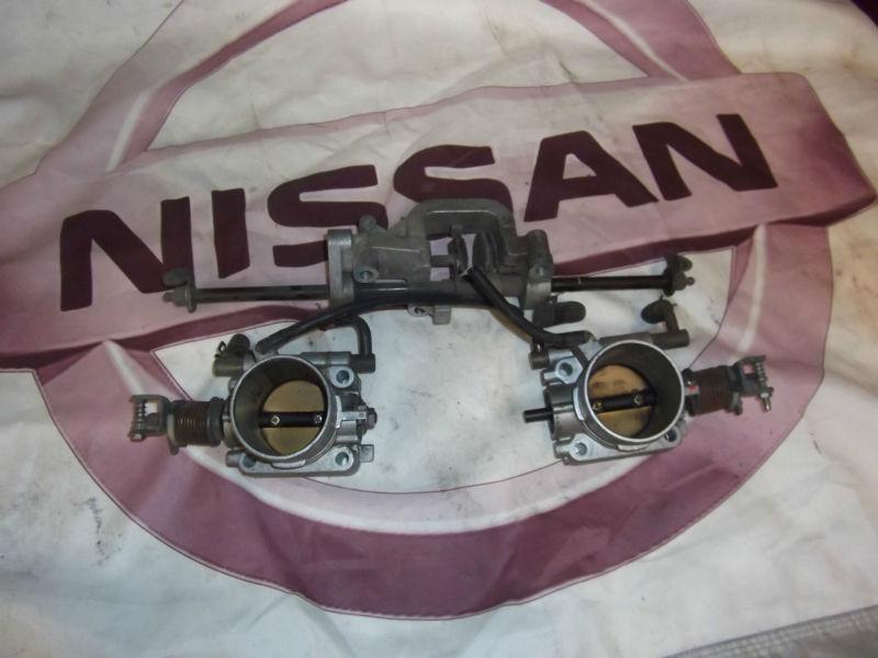 300zx throttle bodys and linkage bar kit oem jdm