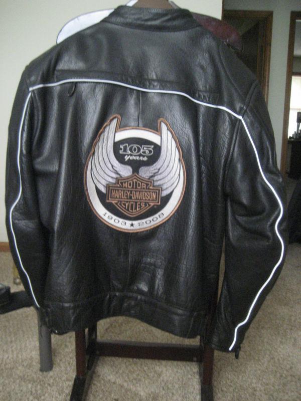 Mens hd leather riding jacket size large