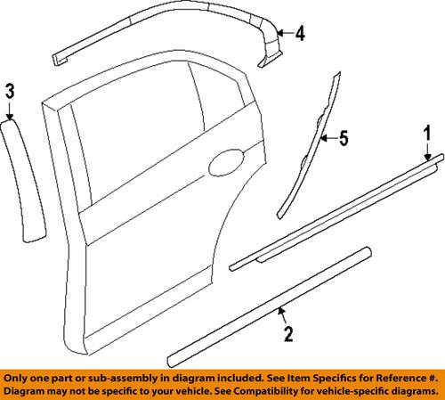 Ford oem 6e5z54255a35aa exterior-rear-applique