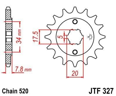 Jt steel front sprocket. honda crf 230 f crf230 f crf 230f crf230f 2003-12. 14t