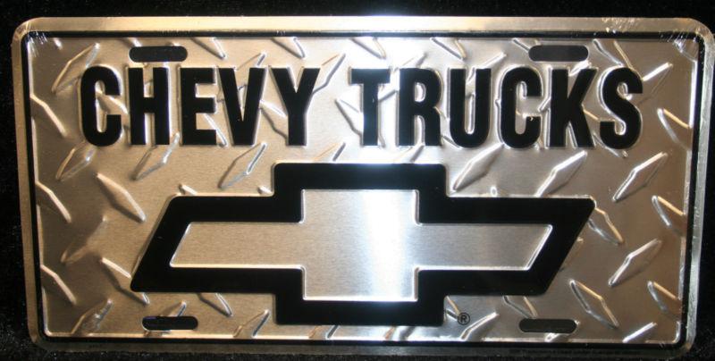 Chevy truck license plate heartbeat chevrolet tag duramax gmc sign logo emblem