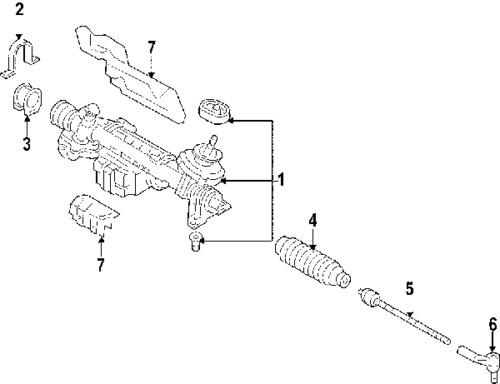 Volkswagen 1k0423810a genuine oem factory original inner tie rod