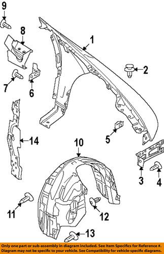 Ford oem ag1z16e133a fender-rear insulator