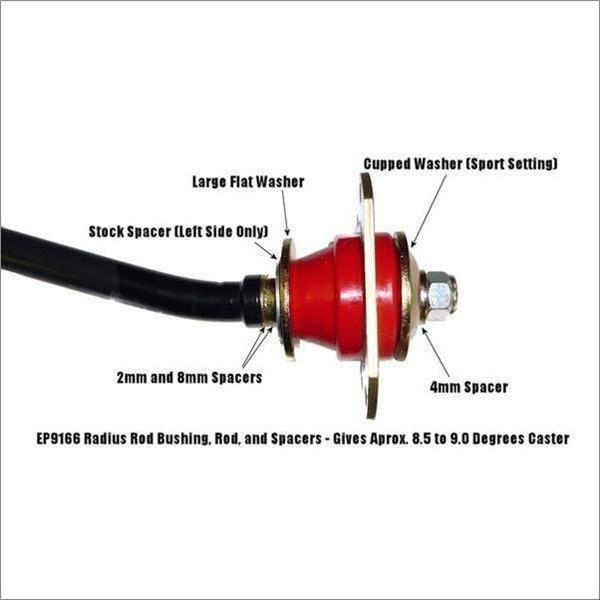 Gto ep9166 adjustable radius rod bushings / casters