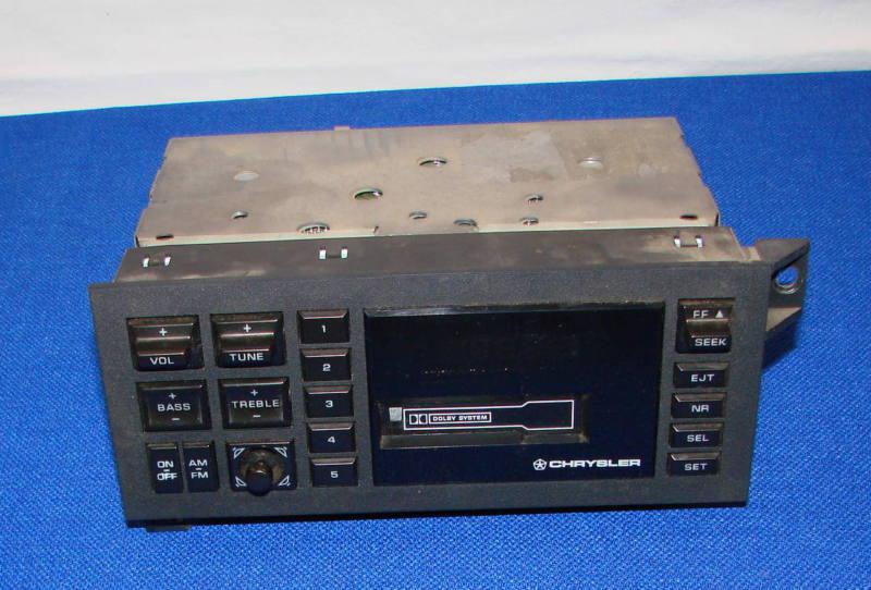 Common chrysler dodge plymouth am fm cassette radio deck chrysler genuine oem 