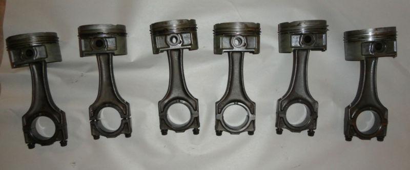 Bmw e36 m50 piston set of 6 with pins, connecting rods 325i 325is 525i 1995 oem