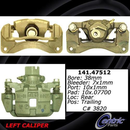 Centric 141.47512 rear brake caliper-premium semi-loaded caliper