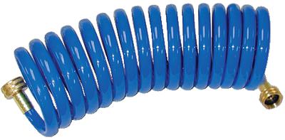 T h marine 15' blue wash down coiled hose wdhbr-15b-b-dp