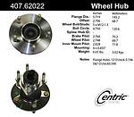 Centric parts 407.62022e front hub assembly