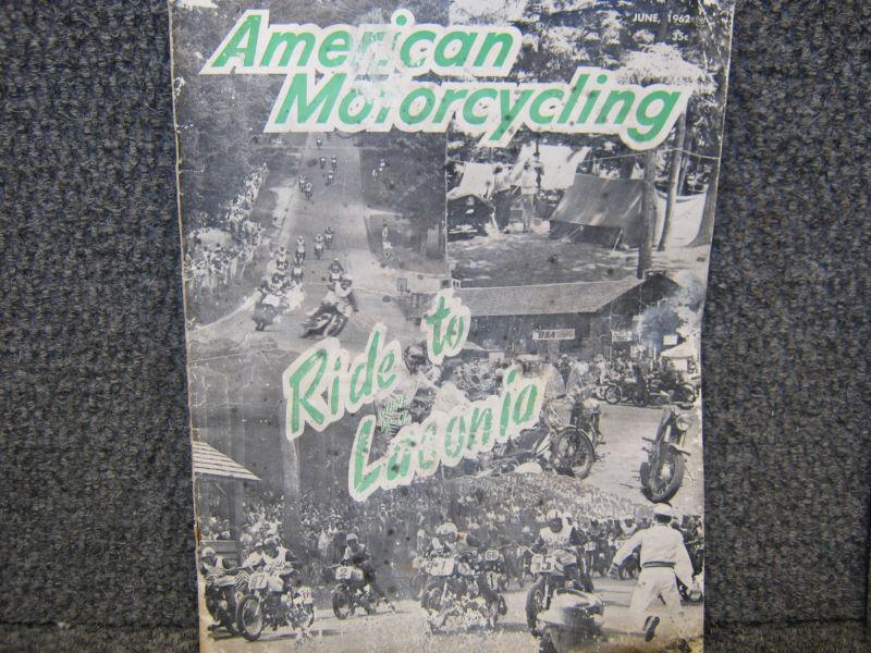 American motorcycling magazine june 1962 ahrma  literature vintage racing