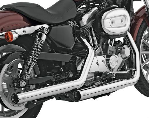 Vance & hines chrome straightshots slip-ons exhaust 2004-2013 harley sportster