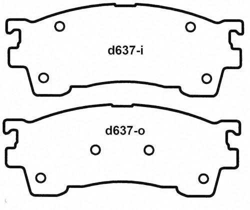 Wagner qc637 brake pad or shoe, front-thermoquiet brake pad