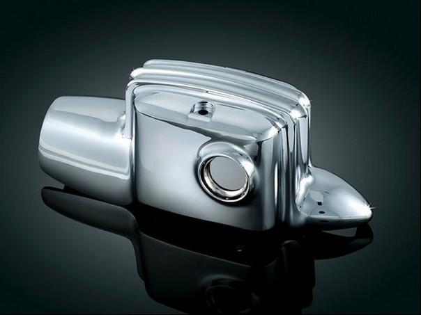 Kuryakyn rear master cylinder cover chrome for harley flht flhr flhx fltr 09-12