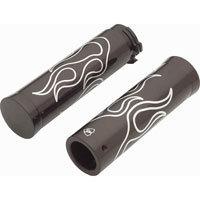 Arlen ness black flamed grip set- 1" handlebar dia. retails $139.99