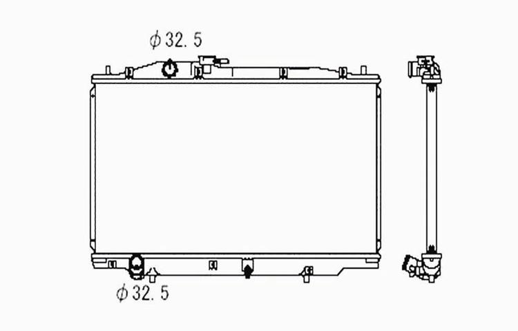 Replacement radiator 03-07 honda accord 2/4 door automatic 3.0l v6 19010rcaa53