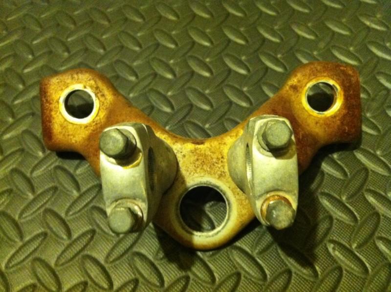 1967-1969 honda cl 90 scrambler handlebar clamps and top triple clamp