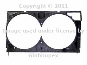 Mercedes w210 (99-02) auxiliary dual fan shroud oem new + 1 year warranty