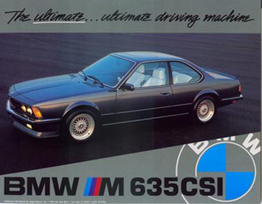 Bmw 635 csi 24x36"/ultimate car poster/print