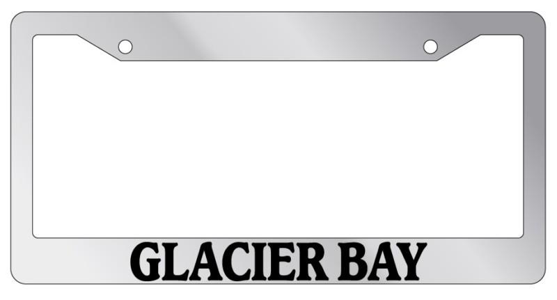 Chrome license plate frame glacier bay auto accessory novelty