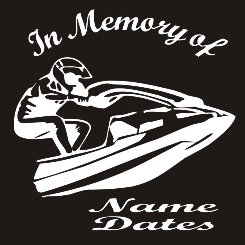 In memory of seadoo rider waverunner vinyl decal window sticker