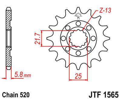 Jt sprocket front 13t steel fits kawasaki kx450f 2006-2012