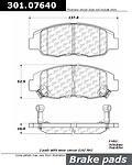 Centric parts 301.07640 front premium ceramic pads