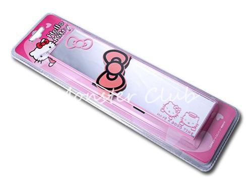 Universal cute pink hello kitty interior rear view flat mirror 270mm clip-on