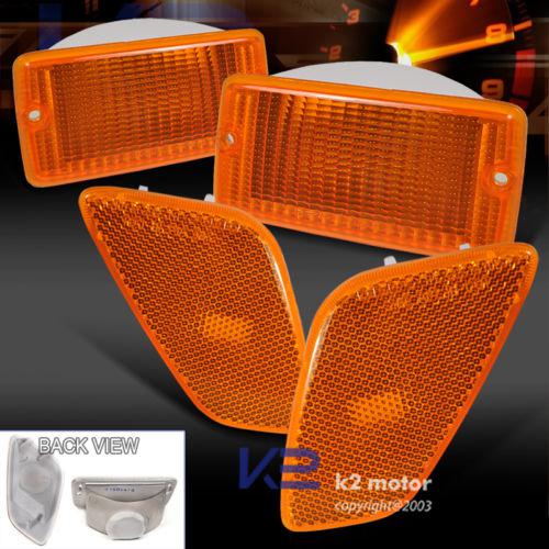 Depo 97-06 jeep wrangler euro style amber side marker+bumper signal light