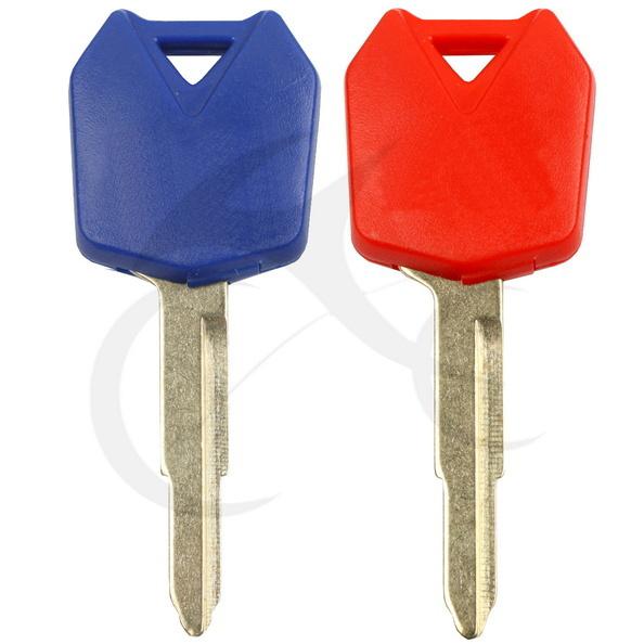 Blue red blank key blade for kawasaki z750s 05-08 zrx1200s zrx400 04-09 zzr1400