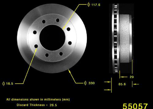 Bendix prt5262 rear brake rotor/disc-disc brake rotor