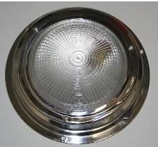 Stainless steel dome light 6-11/16"