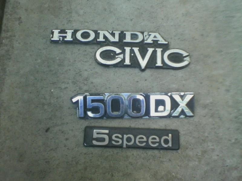 Vintage honda civic 1500dx emblem lot