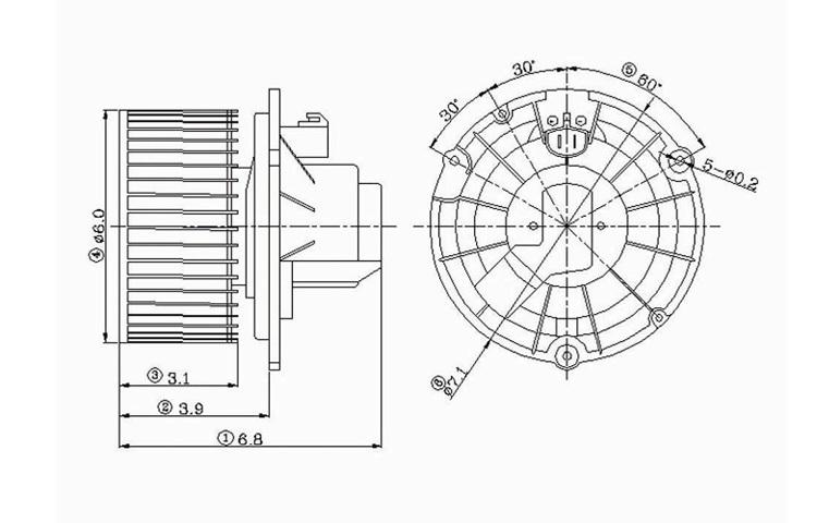 Replacement blower motor assembly 99-02 00 01 1999-2002 nissan quest 272207b025