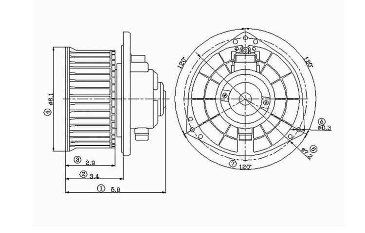 Replacement blower motor assembly 01-03 acura cl 3.2l 99-04 tl 3.2l 79310s0ka01