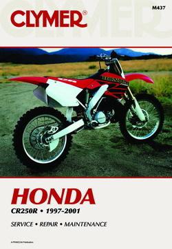 Clymer repair manual honda cr250r 1997-2001