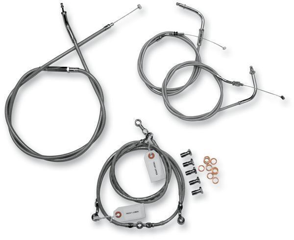 Baron custom accessories stainless cable and line kit (+12in.)  ba-8021kt-12