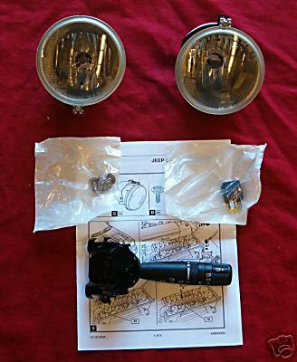 Jeep commander 06-07 fog / driving lights kit new oem!!