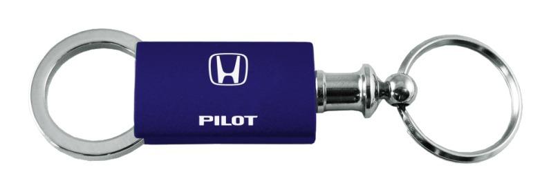 Honda pilot navy blue valet metal key chain ring tag key fob logo lanyard