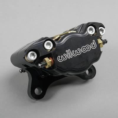 (2) wilwood 120-9688 brake caliper dynalite aluminum black 1-piston front univ