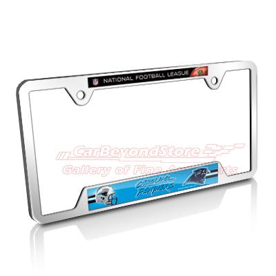 Nfl carolina panthers chrome metal license frame, licensed product + free gift 